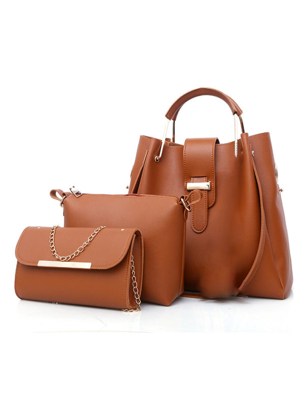 Handbag Fashion One Shoulder Bucket Ladies Luggage Bag Three-Piece Set