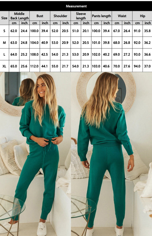 Casual Knit Two-Piece Lounge Set