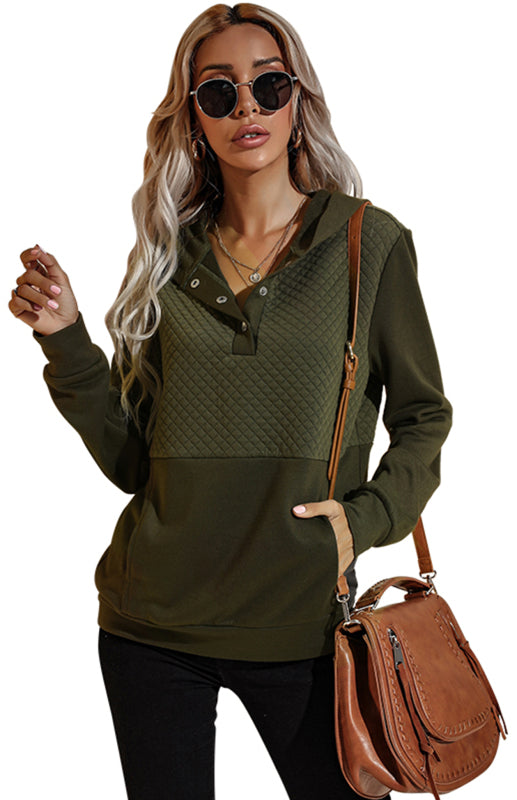 Women's Casual Long Sleeve Versatile Patchwork Hoodie