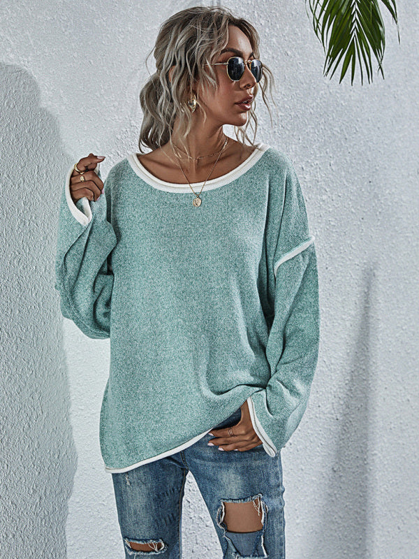 New sweater round neck sweater loose large size fashion women's sweater women