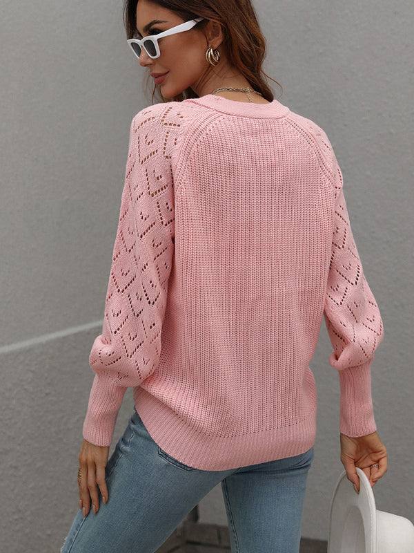 Single Breasted Solid Knit Cardigan Oversized Sweater