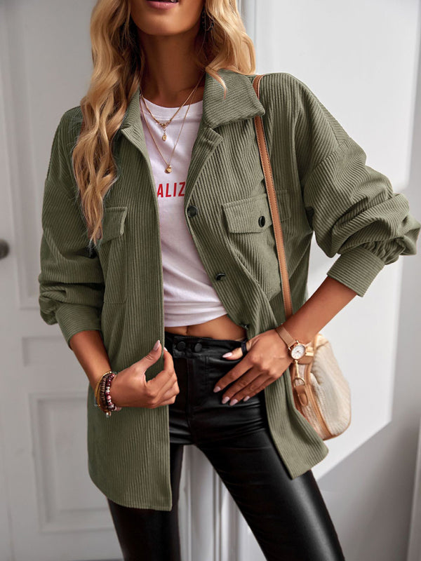 New style long-sleeved top temperament casual shirt jacket