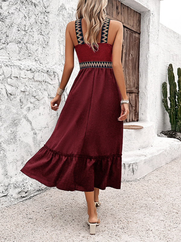 New elegant halter neck high waist dress