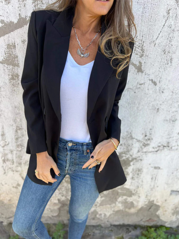 Solid Color Fashion Long Sleeve Blazer